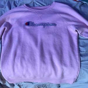 pink champion sweatshirt